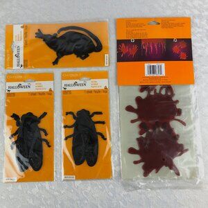 Celebrate It Halloween Reusable Window Gel Clings: Rat, Flies & Blood Splatters
